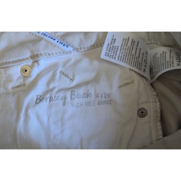 Tommy Bahama Boracay High Rise Ankle Natural Color Pants Size 4 (31x27) (262) - Picture 4 of 4